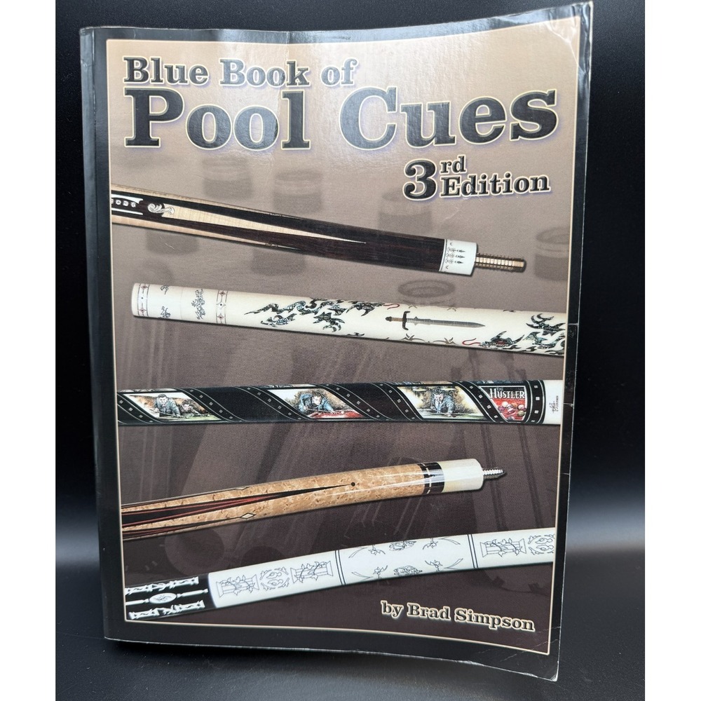 Blue Book Of Pool Cues 3rd Edition By Brad Simpson Paperback 2005 Unmarked NICE